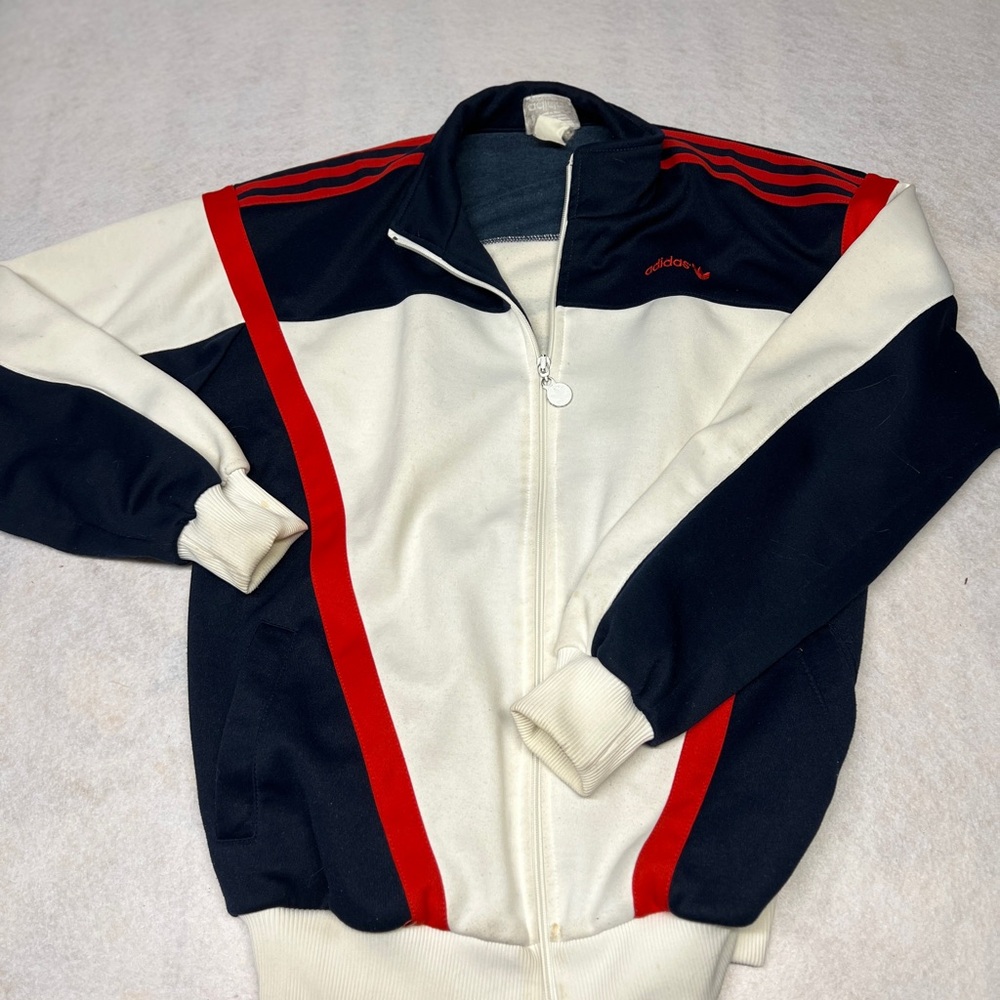 Vintage 80s‎ Adidas Men’s Medium Colorblock Full Zip Track Jacket SFU